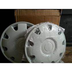 Caravan trailer or motor home wheel trims White 13 inch