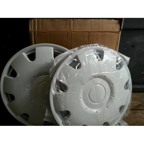 Caravan trailer or motor home wheel trims White 13 inch