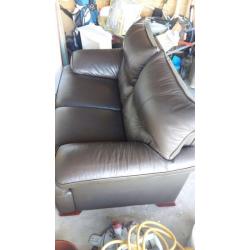 Brown Leather Two Seater