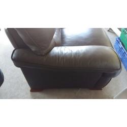 Brown Leather Two Seater