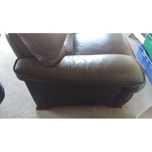 Brown Leather Two Seater