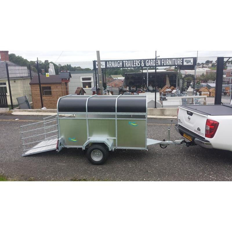 7x4 LIVESTOCK GALVANISED TRAILER WITH LOADING GATES