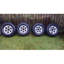 Tires and rims . jap fitment , Pajero, Toyota etc. x 4 R15