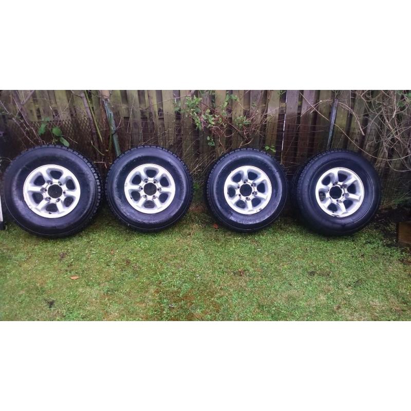 Tires and rims . jap fitment , Pajero, Toyota etc. x 4 R15