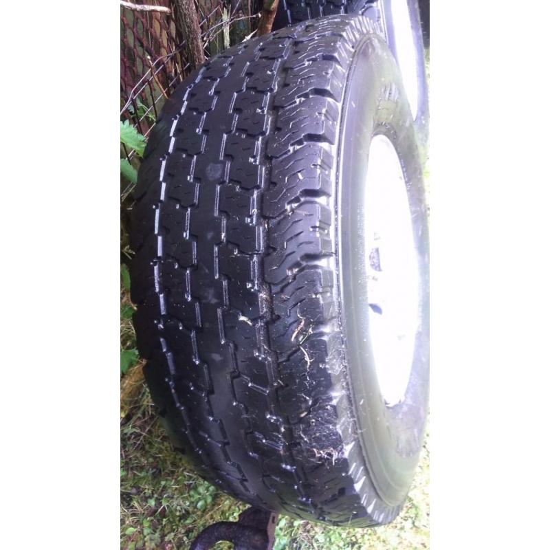 Tires and rims . jap fitment , Pajero, Toyota etc. x 4 R15