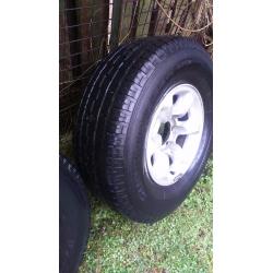 Tires and rims . jap fitment , Pajero, Toyota etc. x 4 R15