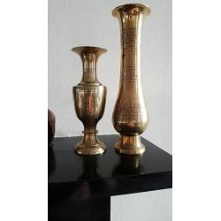 Brass decoration vases (2 pairs)