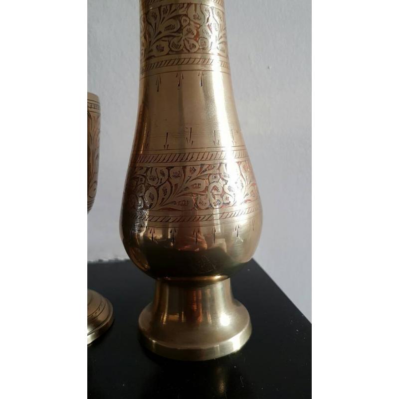 Brass decoration vases (2 pairs)