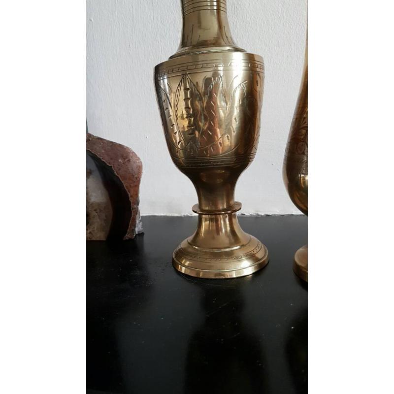 Brass decoration vases (2 pairs)