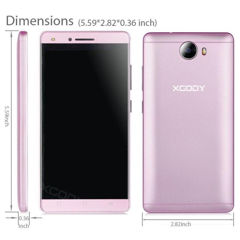 NEW: - XGODY Unlocked 5" qHD Smartphone 8GB/1GB Quad Core GSM 3G Android Mobile Phone GPS