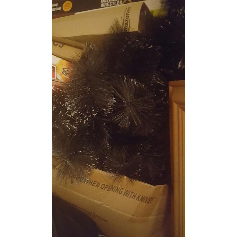 6ft black glitter Christmas tree