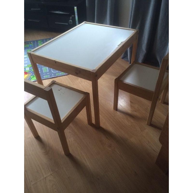 Table and chairs