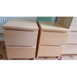 Chest of drawers oak veneer