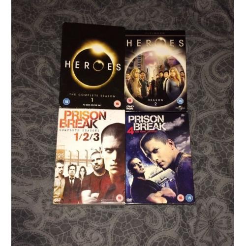 Prison break and heroes DVD box sets