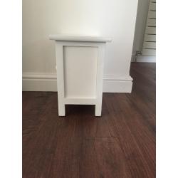 White wooden/ wicker cabinet