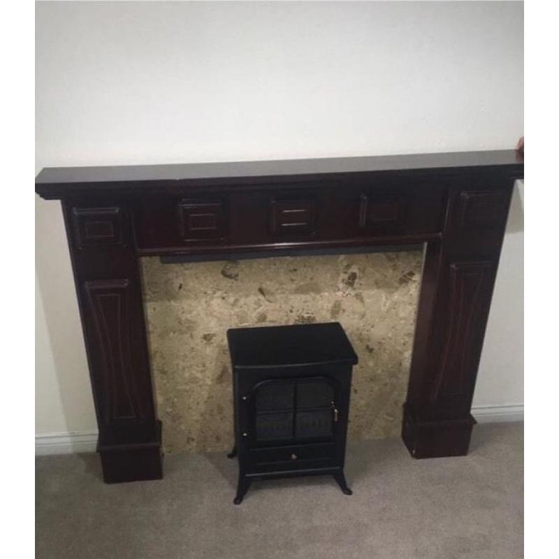 Fireplace with surround
