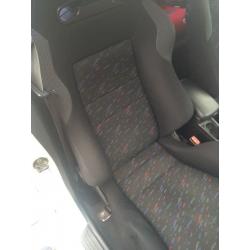 Mitsubishi Recaro confetti front seats