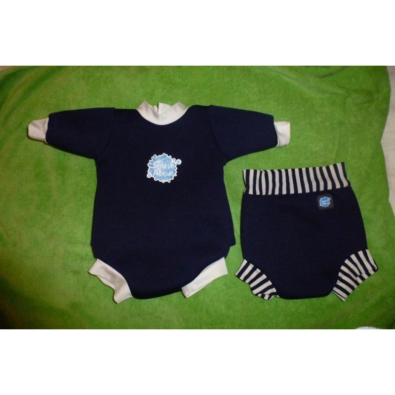 Splash About baby 2 in 1 wetsuit and happy nappy (Large) and Splash About happy nappy (medium)