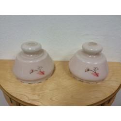 Pair of vintage glass shades