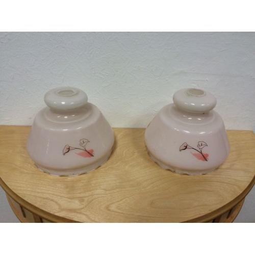 Pair of vintage glass shades