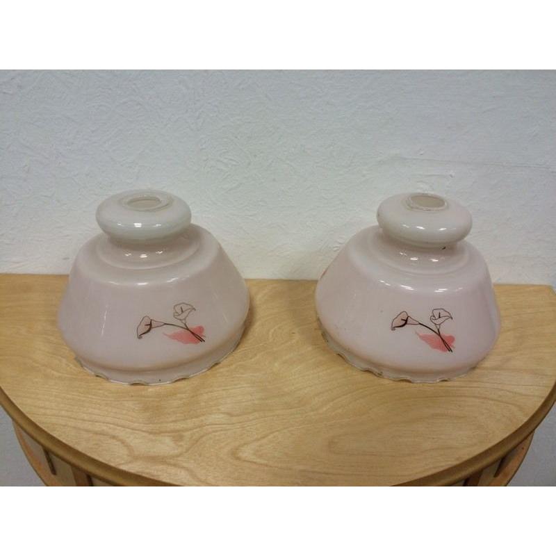 Pair of vintage glass shades
