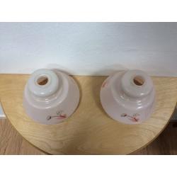 Pair of vintage glass shades