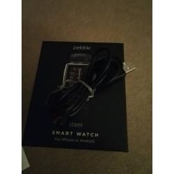 Pebble steel smart watch
