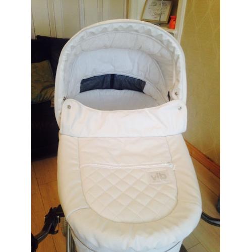 White VIB Swarovski crystal pram