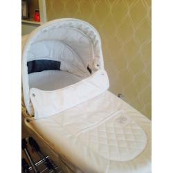 White VIB Swarovski crystal pram