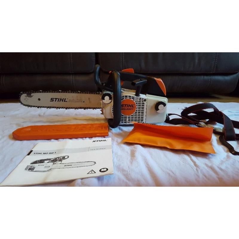 STIHL MS 200 T TOP HANDLE FORESTRY CHAINSAW AND TREE CLIMBING GEAR