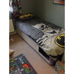 Single bed with storage in the base