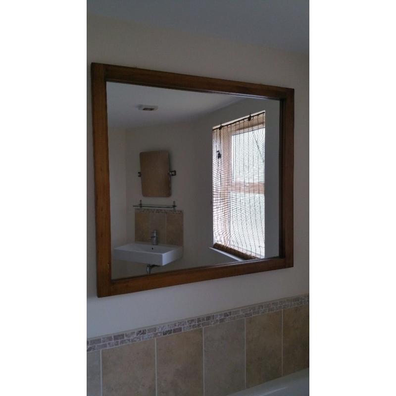 Large Realwood framed mirror