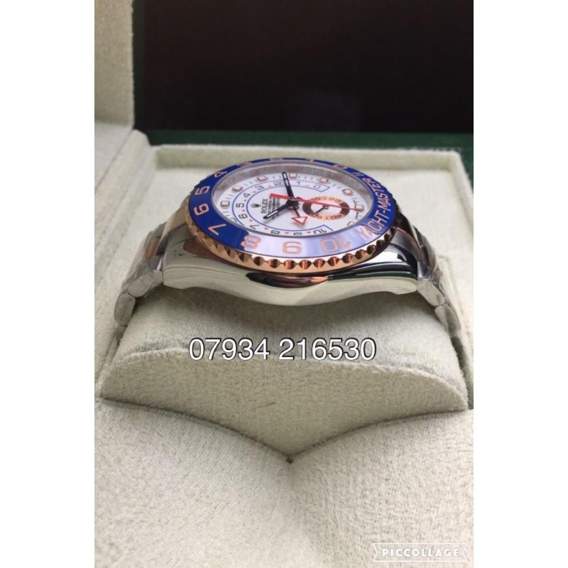 Rolex yacht master 2 everose luxury automatic sailor watch 44mm brand new in Swiss box bi metal