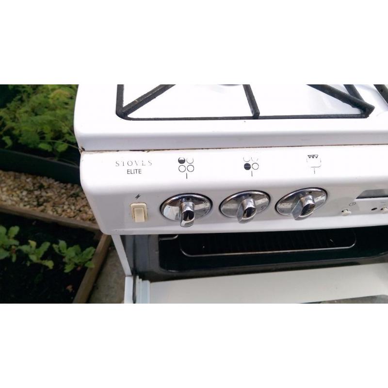 Gas cooker with electric oven and grill for free.