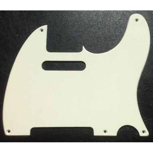 Telecaster Pickguard, Bevelled, 5 Hole, Japanese. Aged White. New!