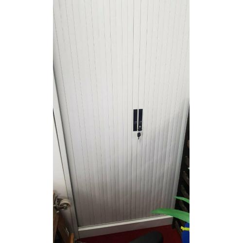 SilverLine Tall steel Office Cabinet plastic tambours white