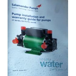 Salamander shower pump model CT55 Single shower pump