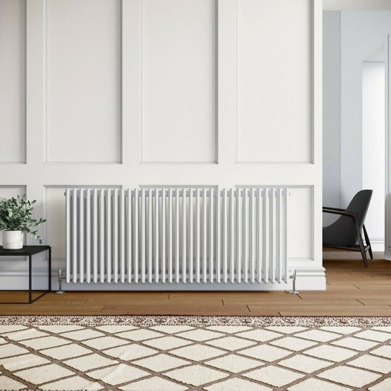 +SALE+ 600x1505mm White 2 Column Traditional Radiator