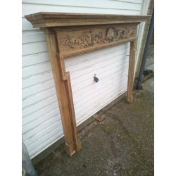 Antique wooden fire sorround