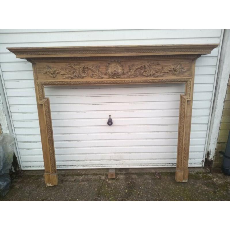 Antique wooden fire sorround