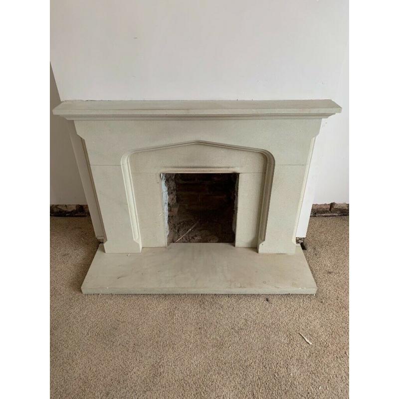 Natural stone fire surround