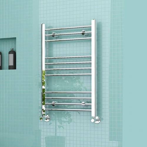 800 x 500 mm Chrome Straight Heated Bathroom Towel Radiator RRP ?113.30 OUR PRICE ONLY ?50.00