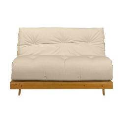 NEVER USED! Cream & Wooden Sofa Bed / Futon