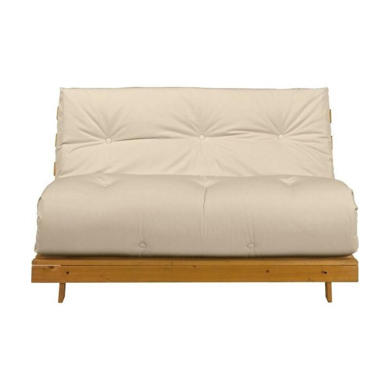 NEVER USED! Cream & Wooden Sofa Bed / Futon