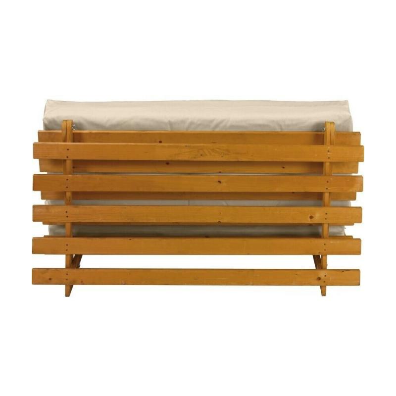 NEVER USED! Cream & Wooden Sofa Bed / Futon