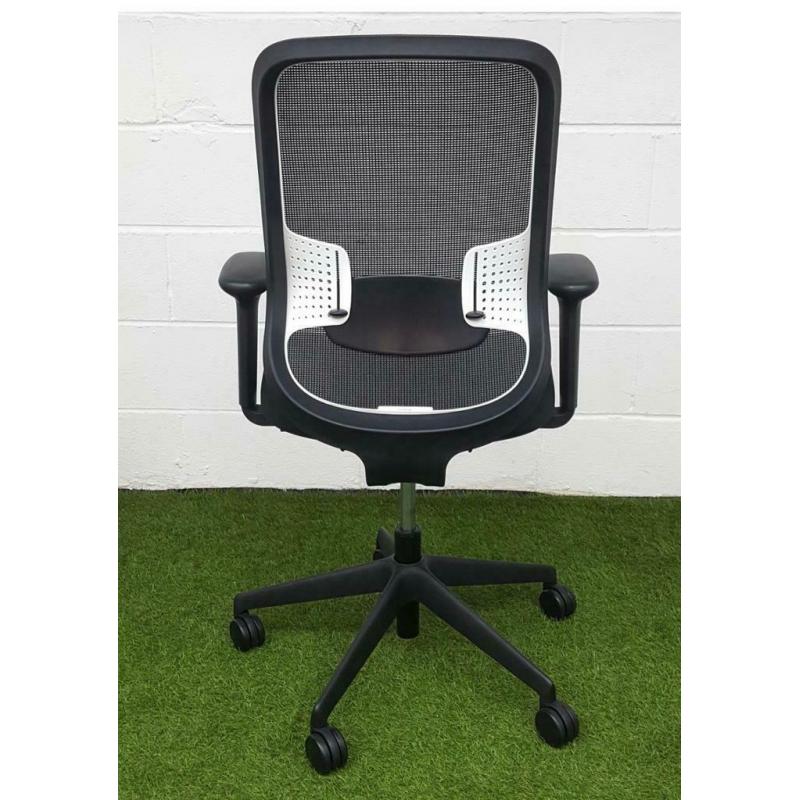 Black Mesh Chair - Orange Box