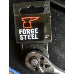 Forge Steel 1/4" ratchet handle