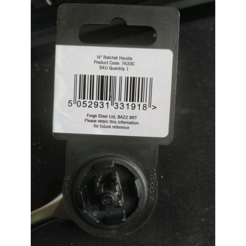 Forge Steel 1/4" ratchet handle