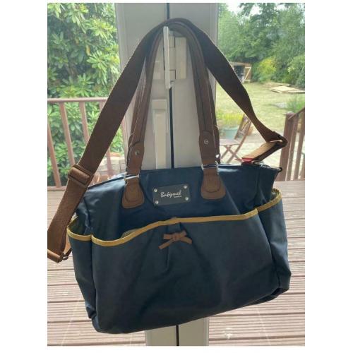 BabyMel Navy Blue And Tan changing bag Excellent Condition