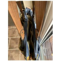 BabyMel Navy Blue And Tan changing bag Excellent Condition